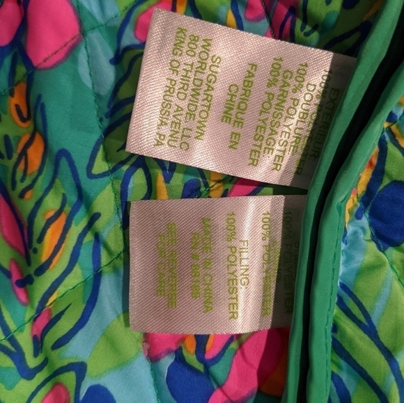 Lilly Pulitzer Getaway Quilted Vest Hot Shot XXS - Picture 6 of 8